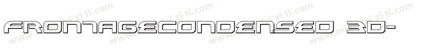 FRONTAGECONDENSED 3D字体转换